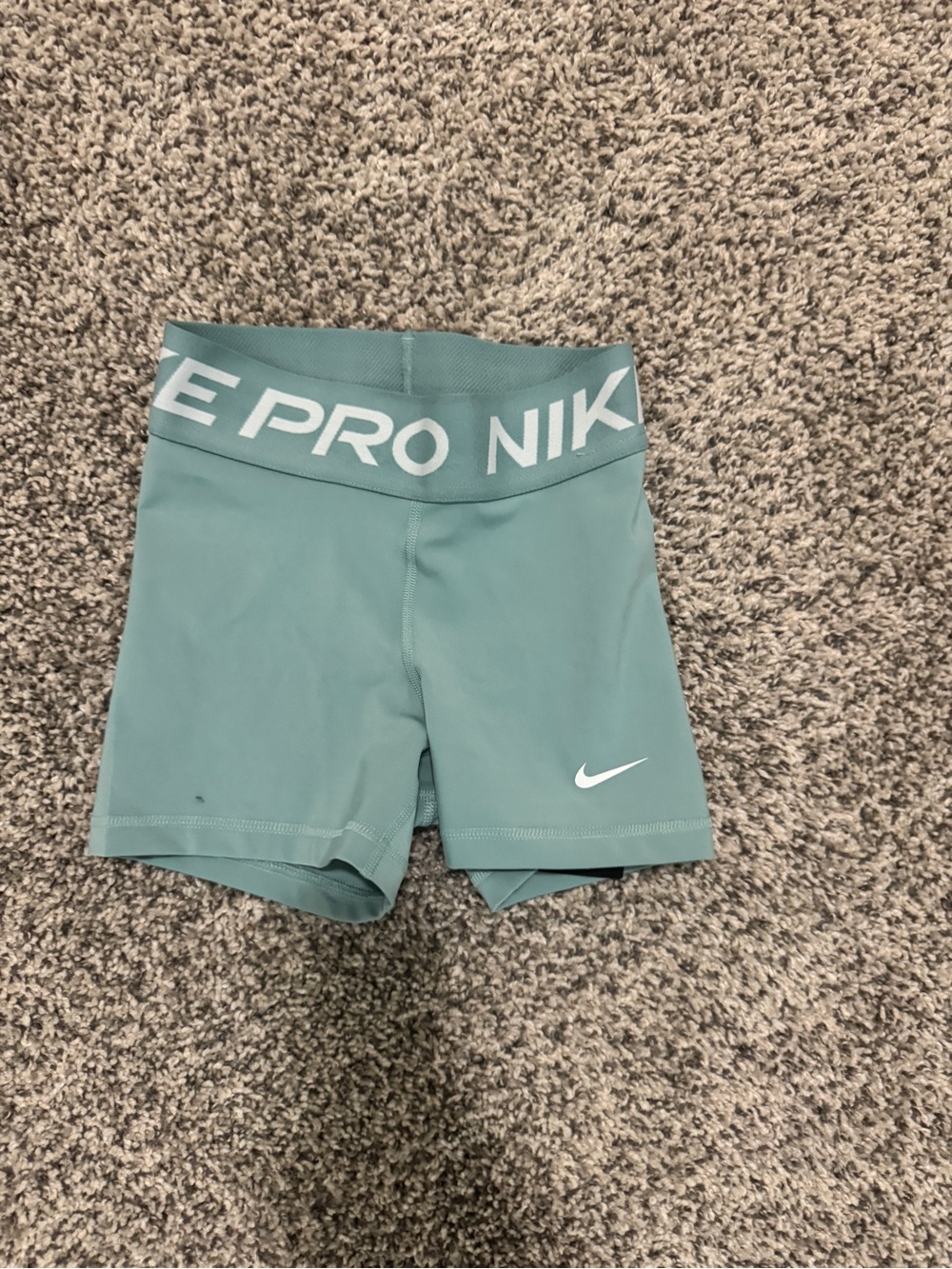 Nike Women's Teal Training Shorts with White Swoosh